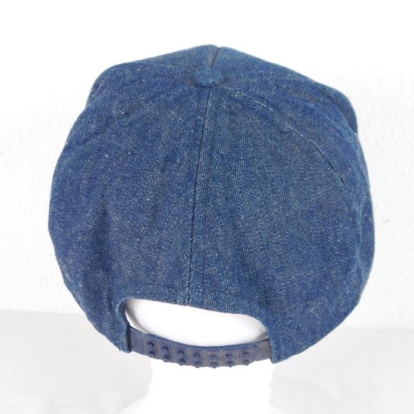 Longhorn Barbecue Mens Regular Size Blue Denim Trucker Hat Cotton Spokane - Picture 5 of 11